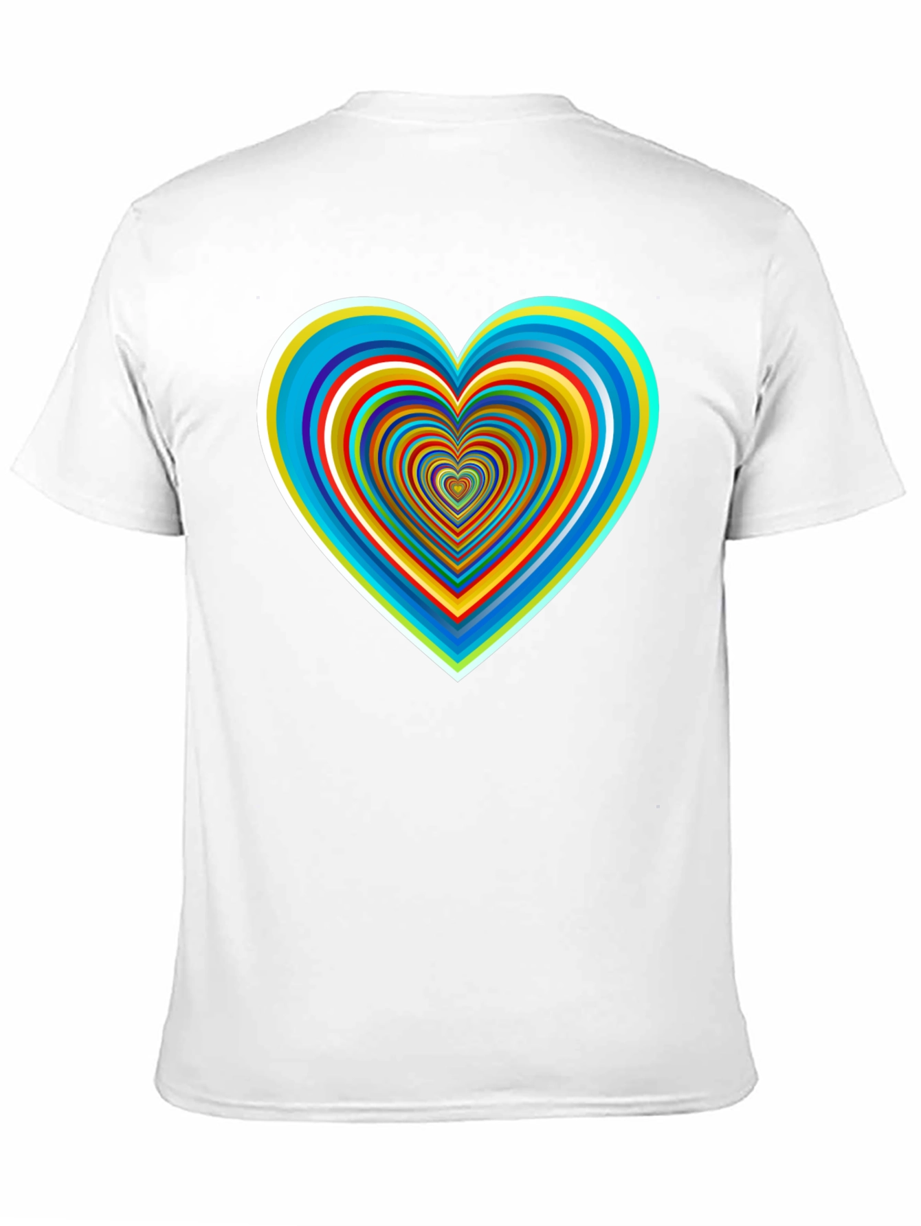 Retro Heart Graphic Tee - Black Cotton Blend Shirt