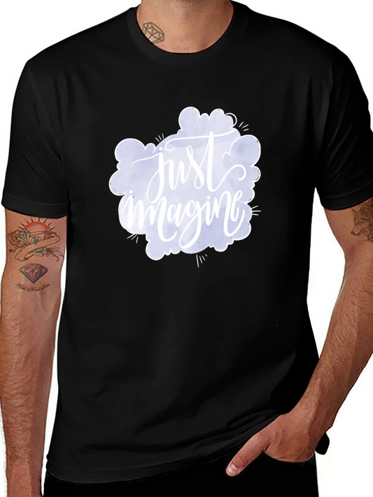 Just Imagine Graphic Tee - Black Cotton Comfort