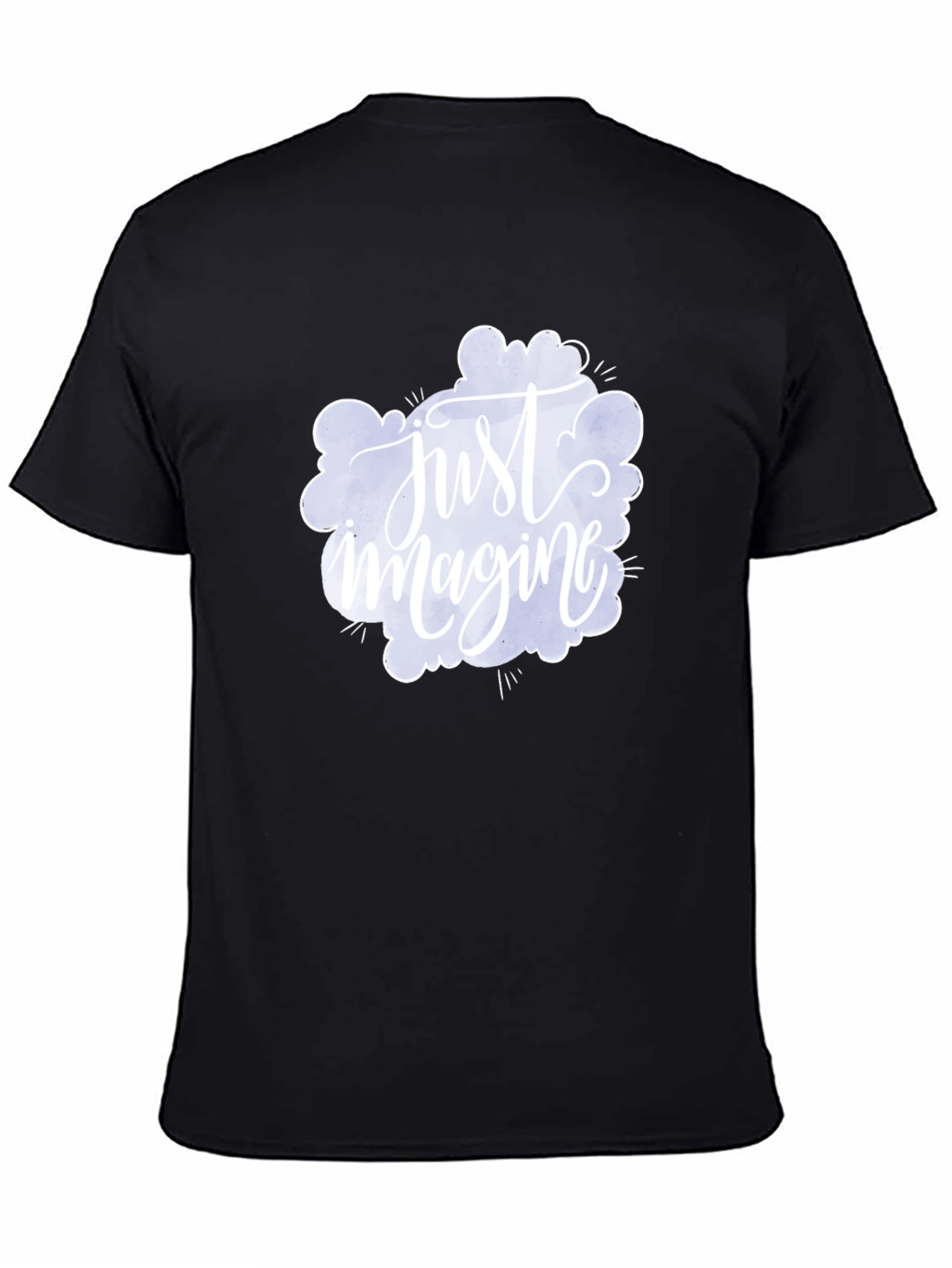 Just Imagine Graphic Tee - Black Cotton Comfort