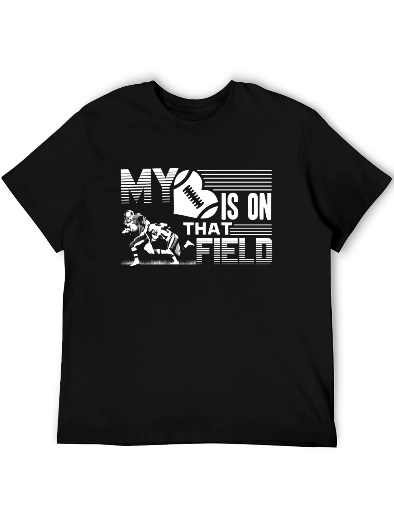 Football Fan Black T-Shirt