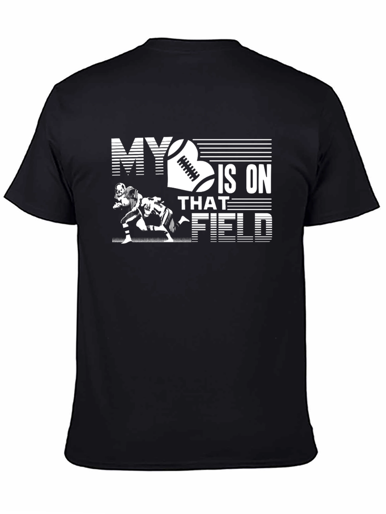 Football Fan Black T-Shirt