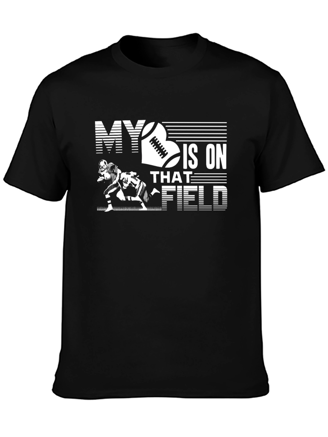 Football Fan Black T-Shirt
