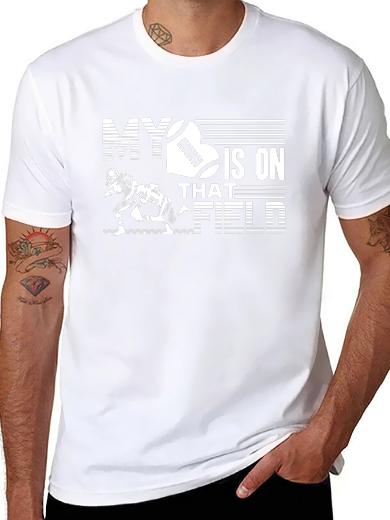 Football Fan Black T-Shirt
