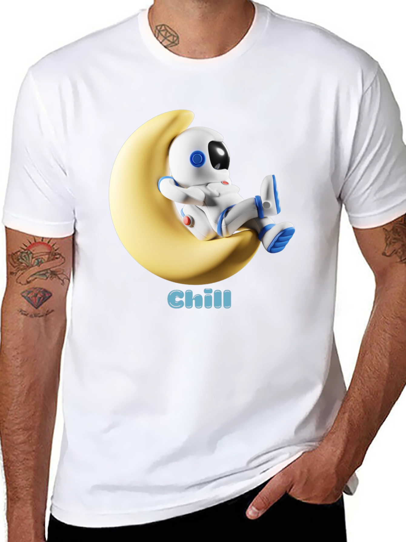 Chill Astronaut Moon T-Shirt