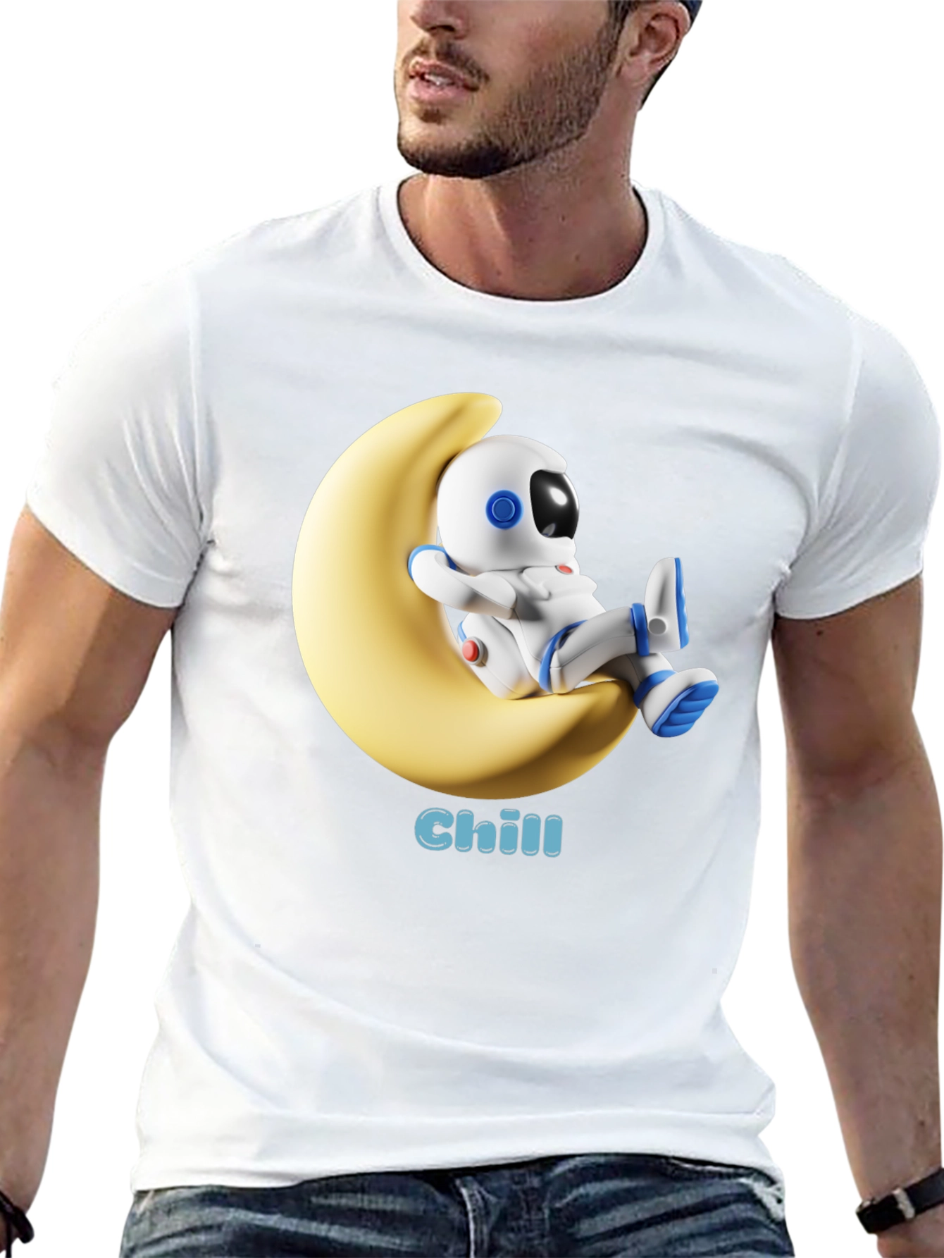 Chill Astronaut Moon T-Shirt