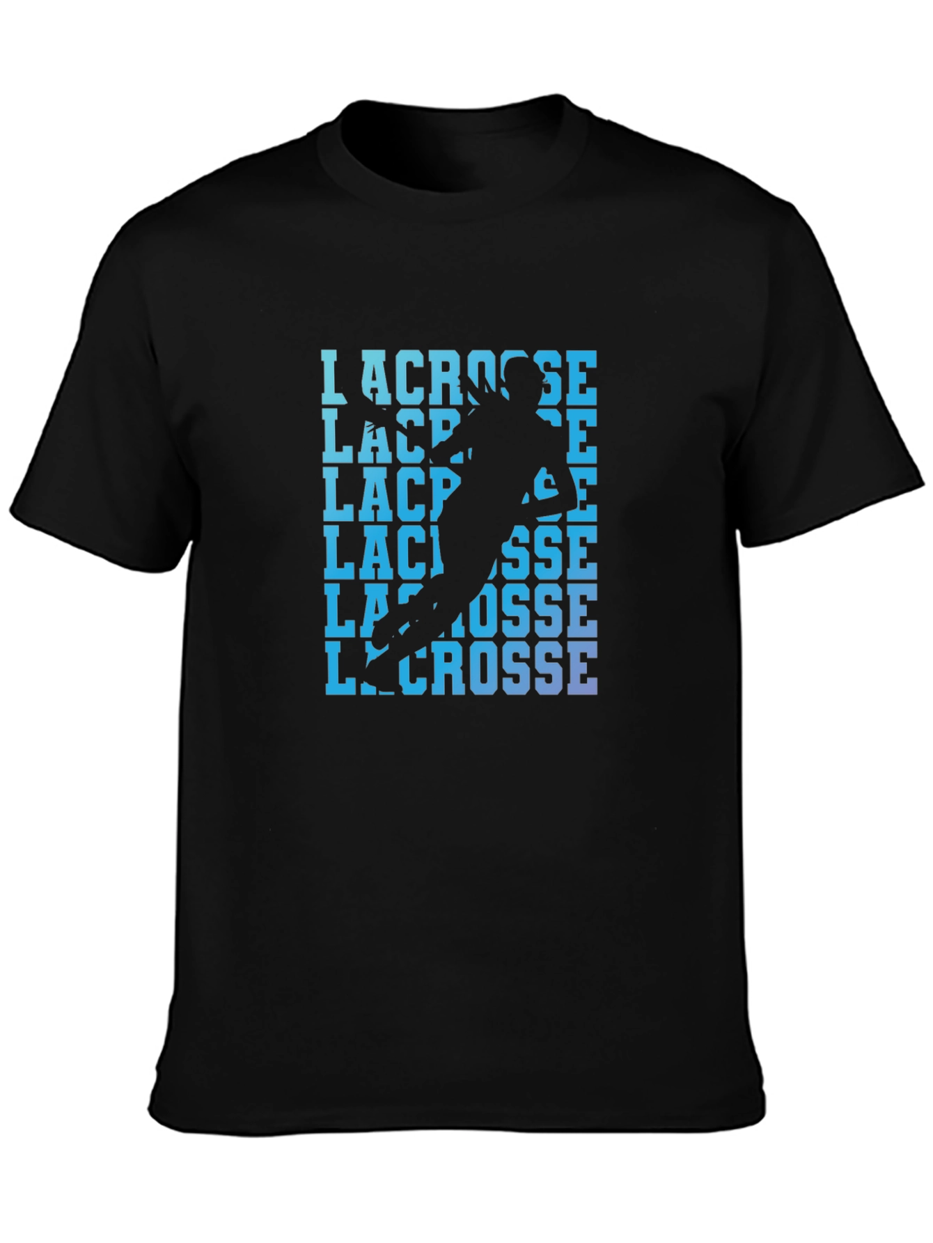 Lacrosse Player Graphic Print T-Shirt