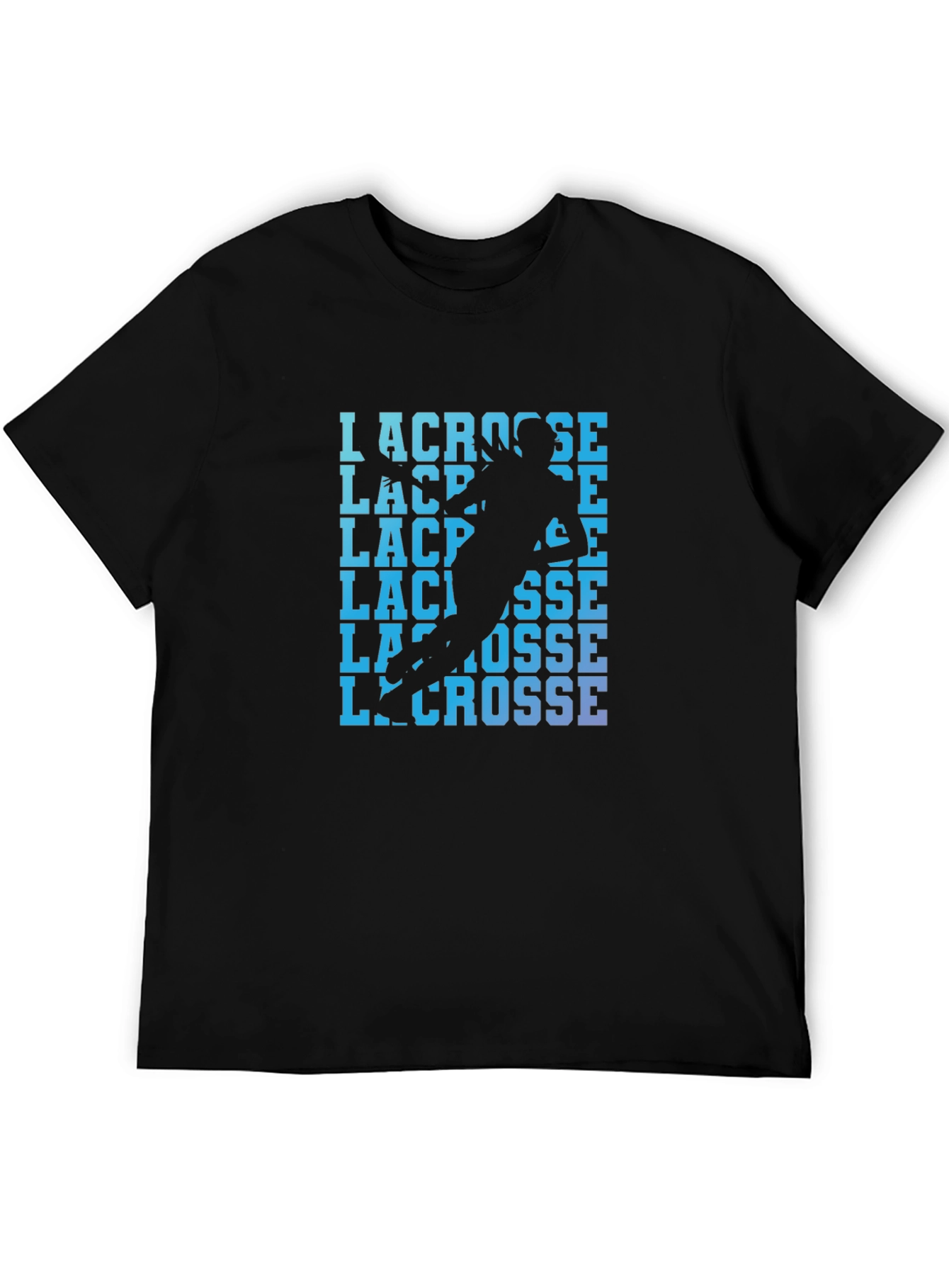 Lacrosse Player Graphic Print T-Shirt