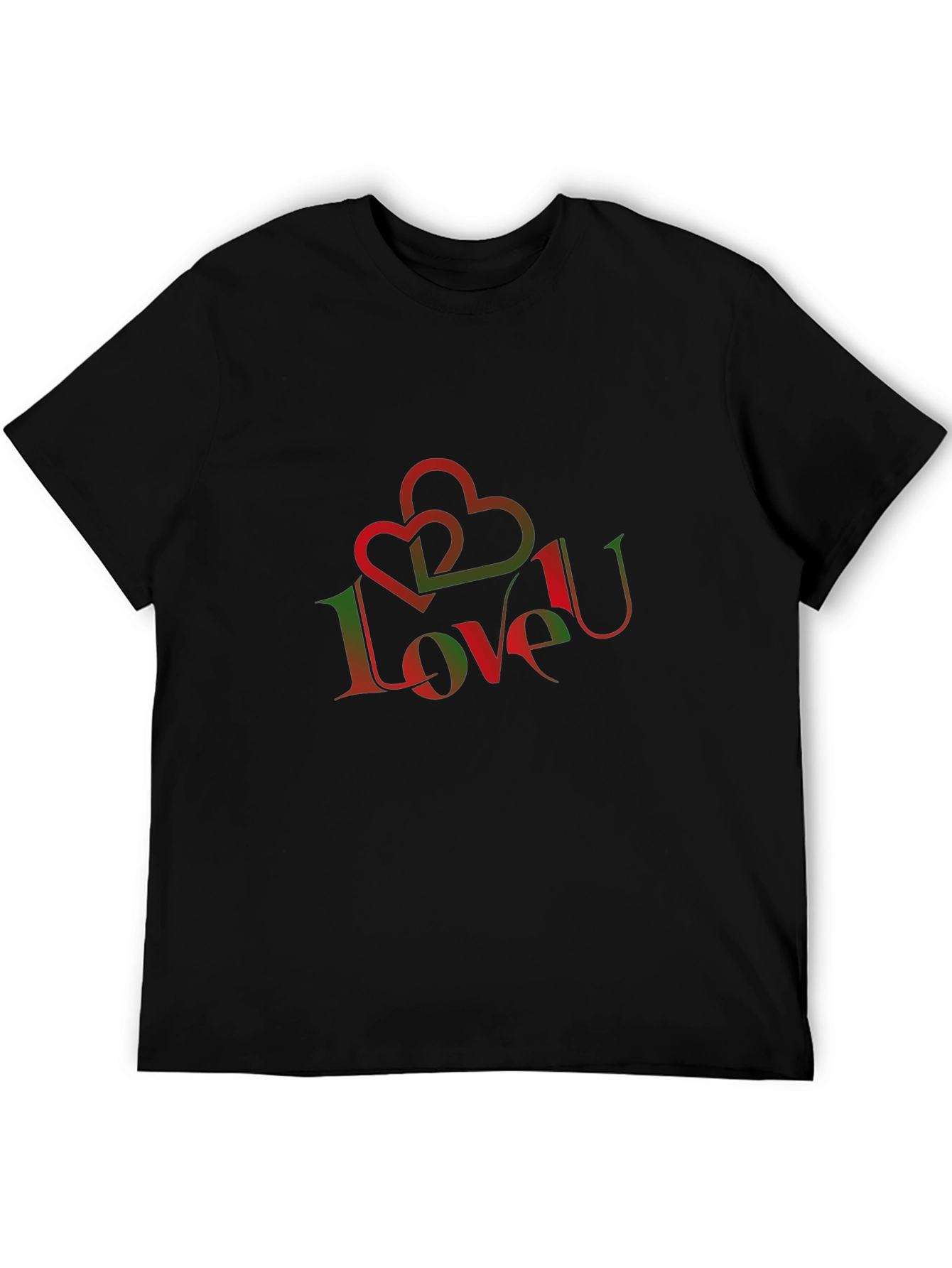 Love U Graphic Tee - Stylish Black T-Shirt