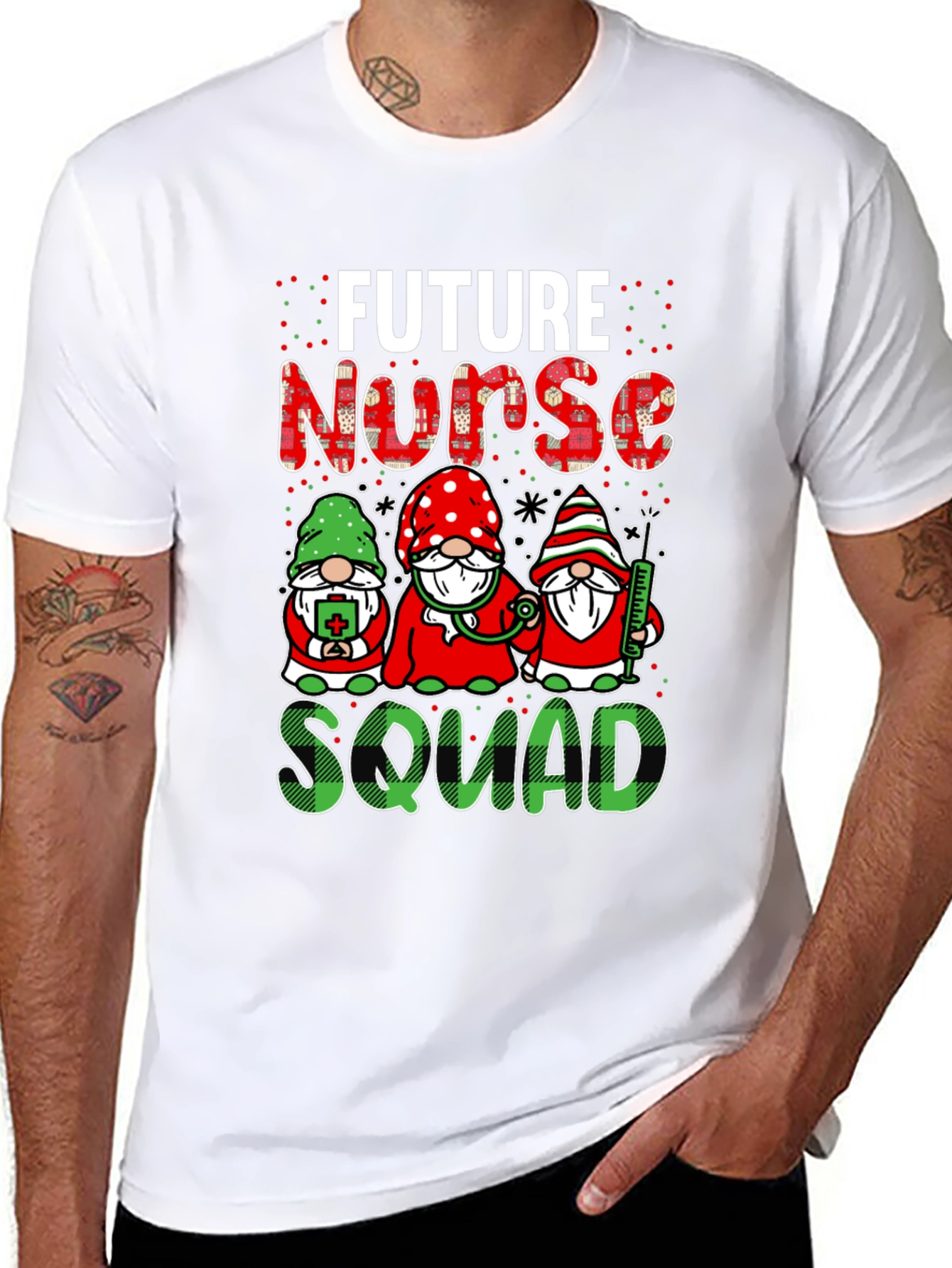 Future Nurse Squad T-Shirt Cute Gnomes Design