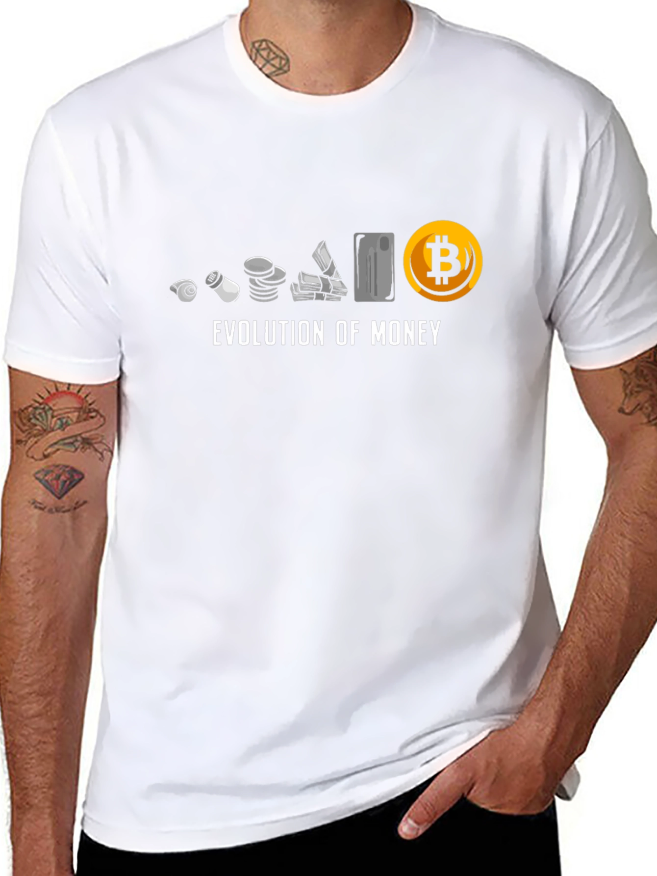 Evolution of Money Bitcoin T-Shirt