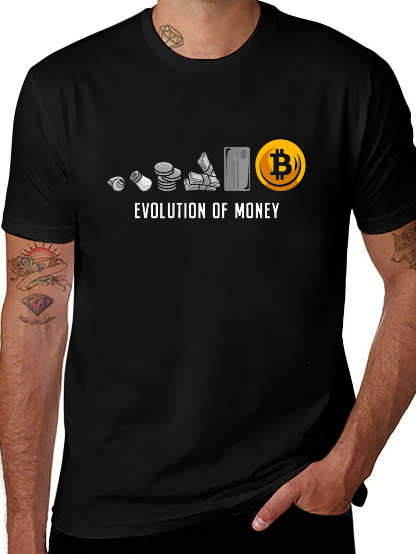 Evolution of Money Bitcoin T-Shirt