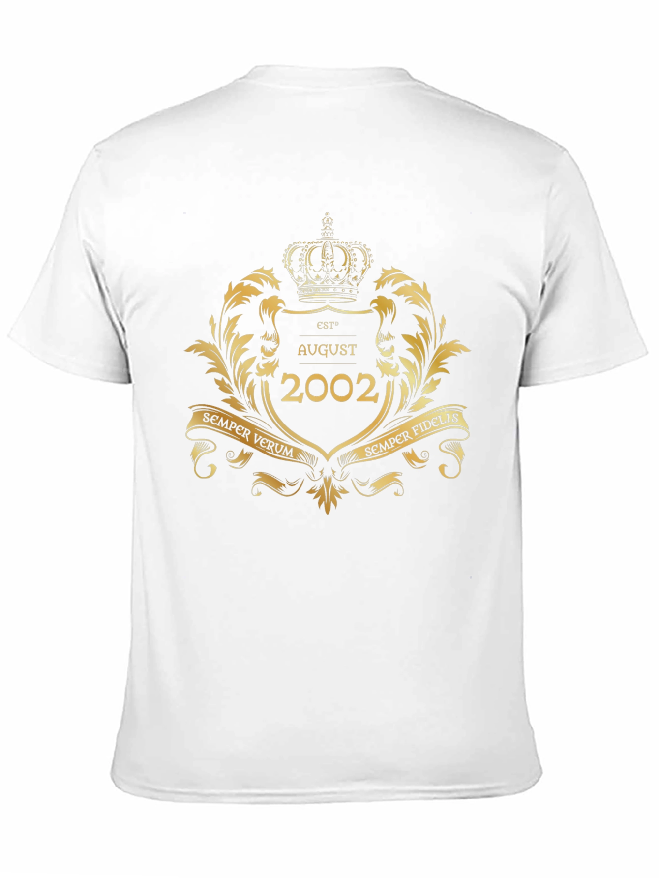 August 2002 Gold Emblem Black T-Shirt