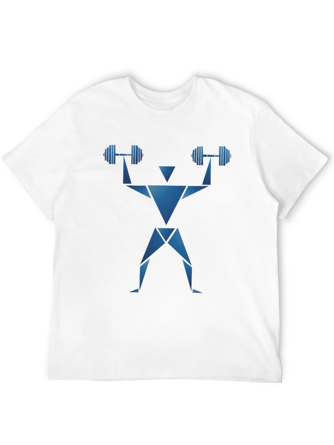 Geometric Workout T-Shirt - Weightlifting Design