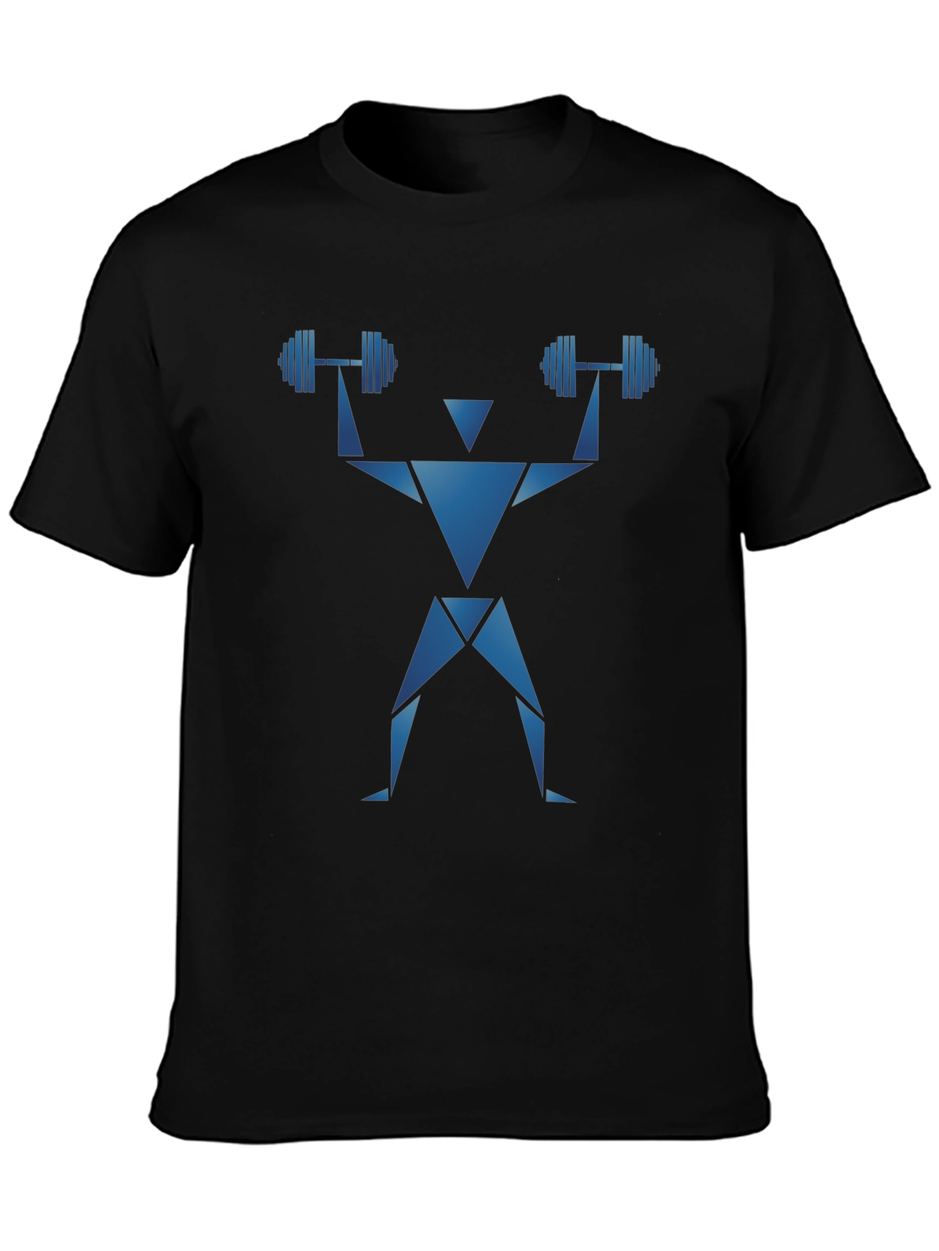 Geometric Workout T-Shirt - Weightlifting Design