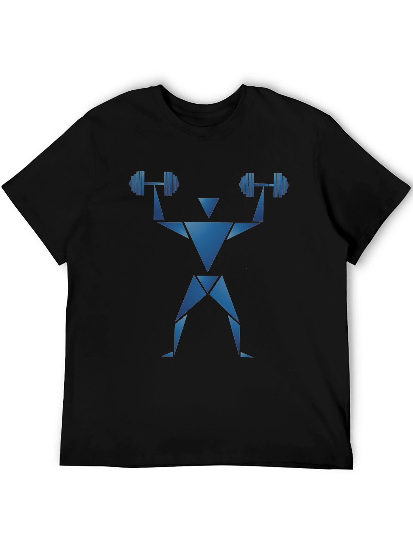 Geometric Workout T-Shirt - Weightlifting Design