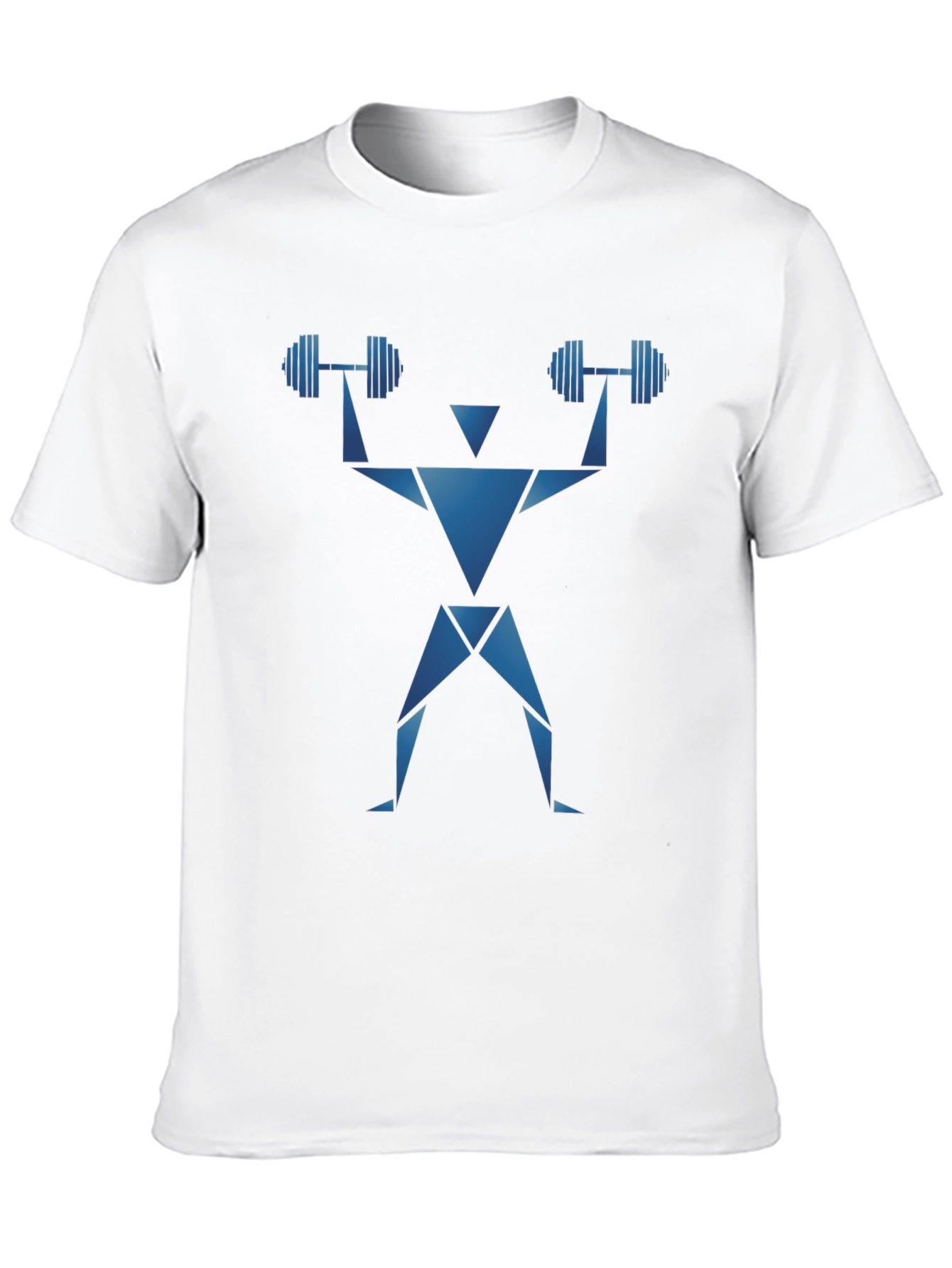 Geometric Workout T-Shirt - Weightlifting Design