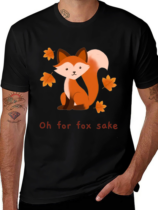 Oh For Fox Sake T-Shirt - Cute Cartoon Fox Graphic Tee