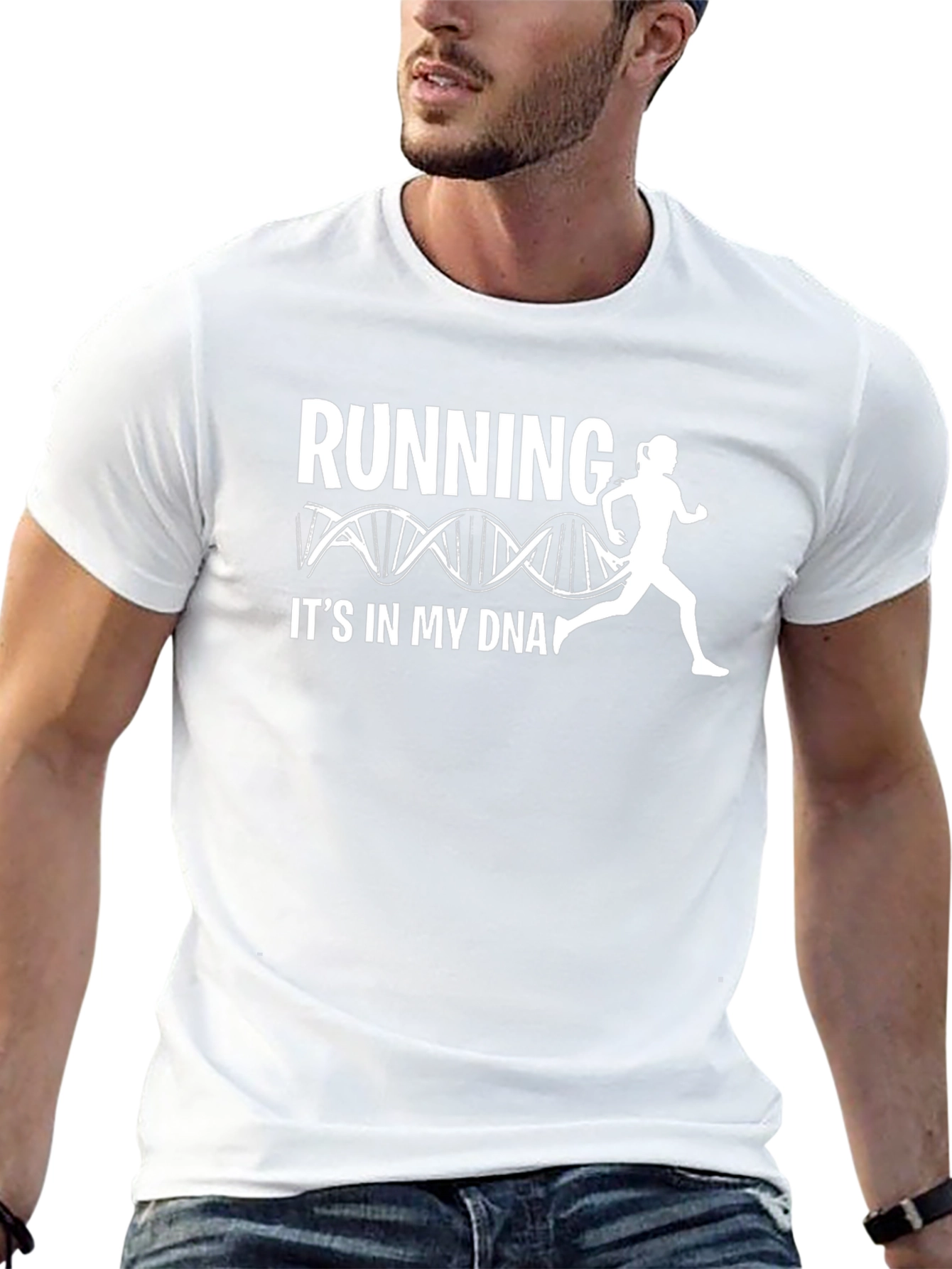 Running DNA T-Shirt - Black Graphic Tee