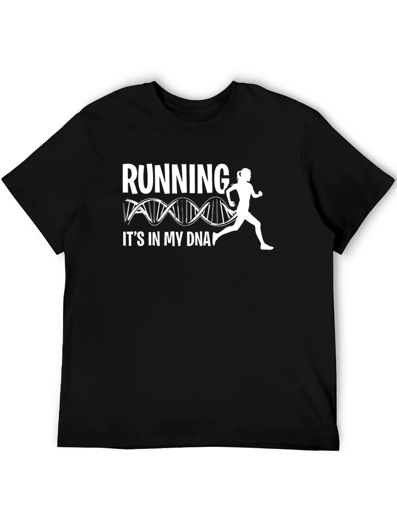 Running DNA T-Shirt - Black Graphic Tee