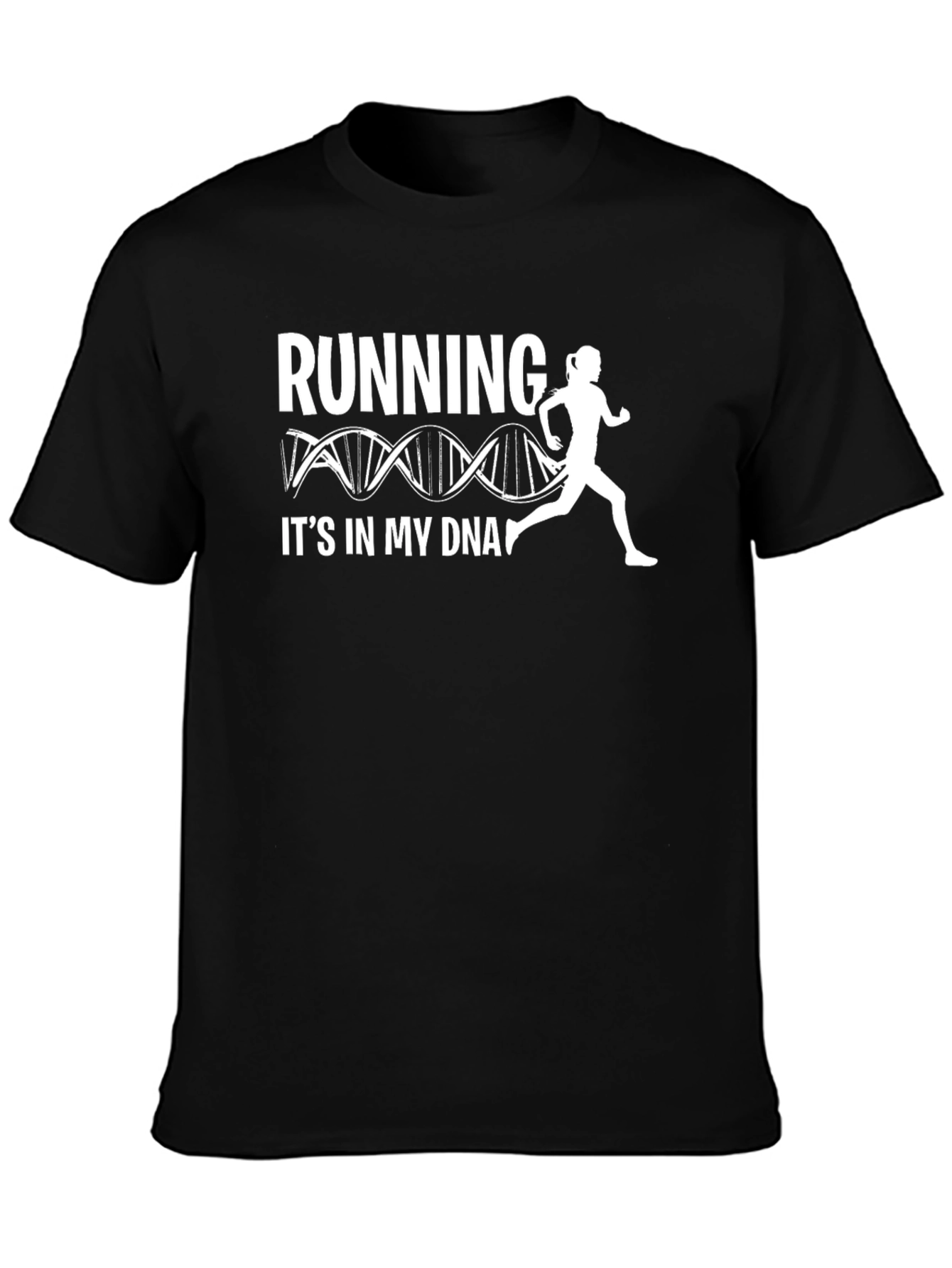 Running DNA T-Shirt - Black Graphic Tee