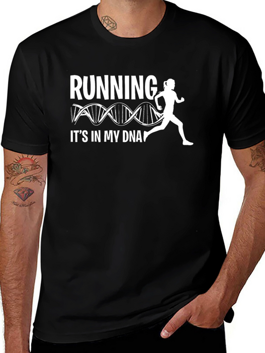 Running DNA T-Shirt - Black Graphic Tee