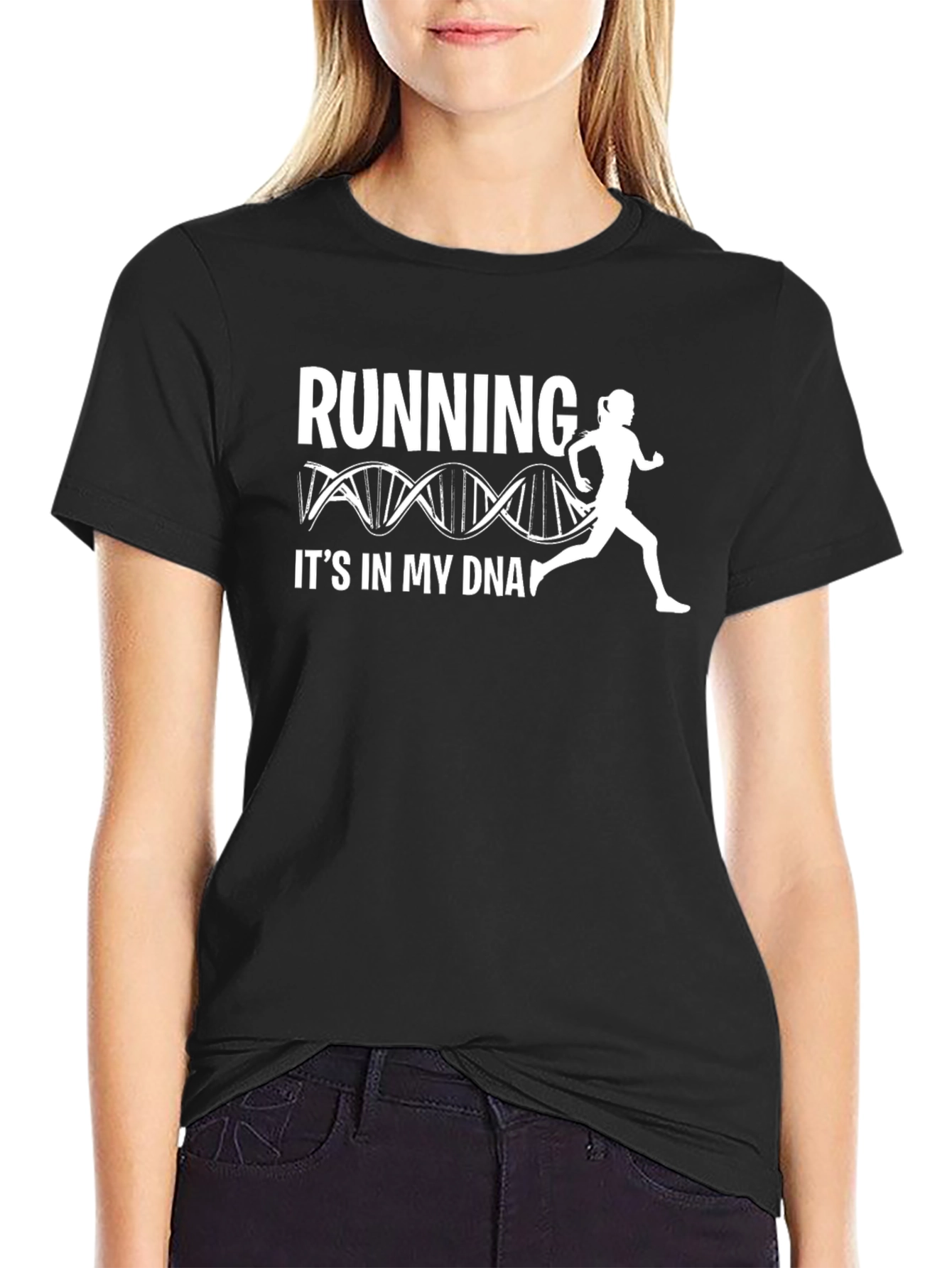 Running DNA T-Shirt - Black Graphic Tee