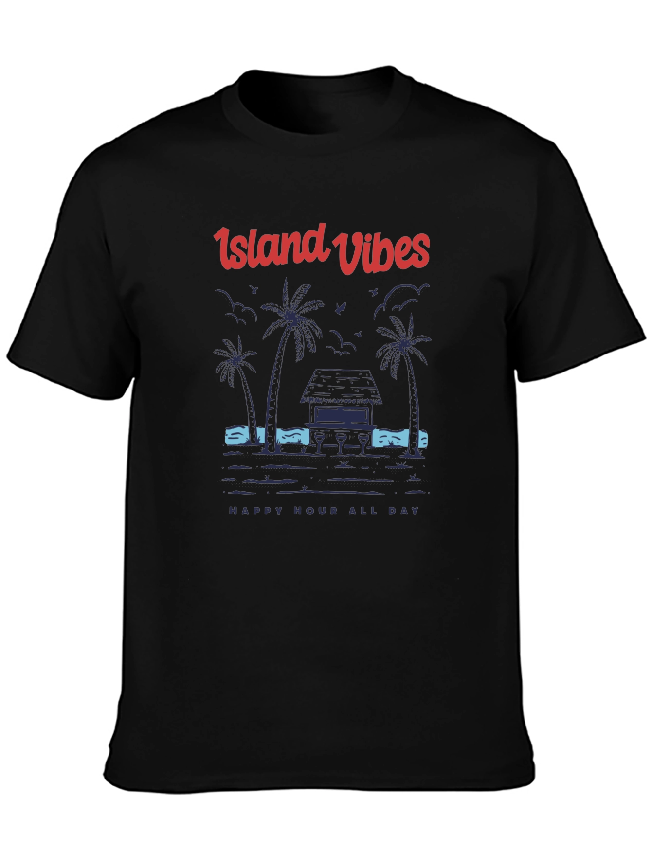 Island Vibes Graphic Tee - Happy Hour All Day!