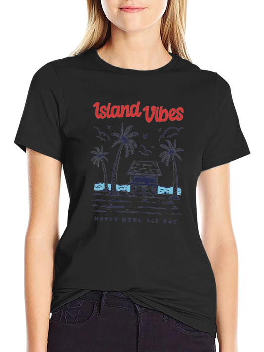 Island Vibes Graphic Tee - Happy Hour All Day!