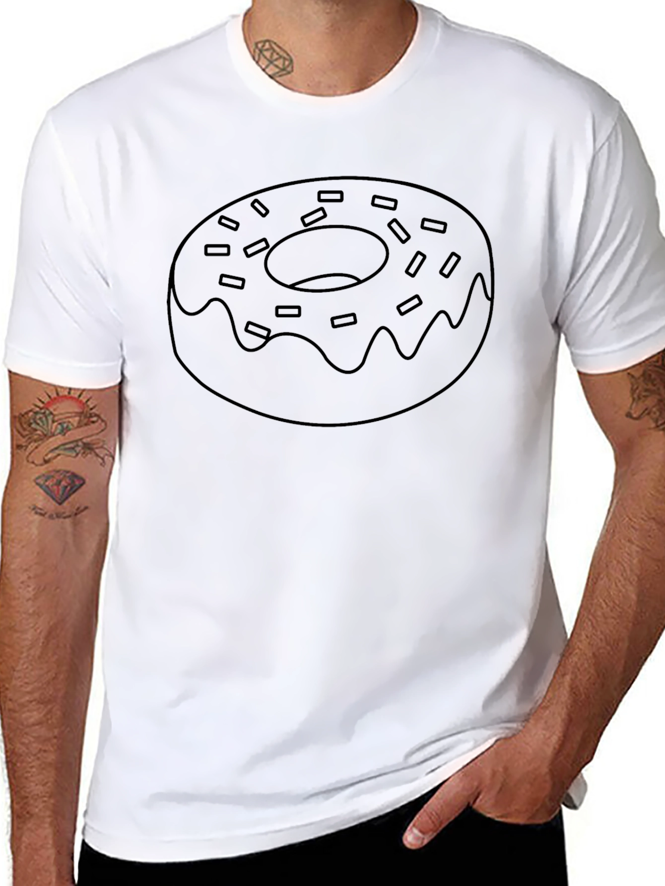 Donut Graphic Black T-Shirt