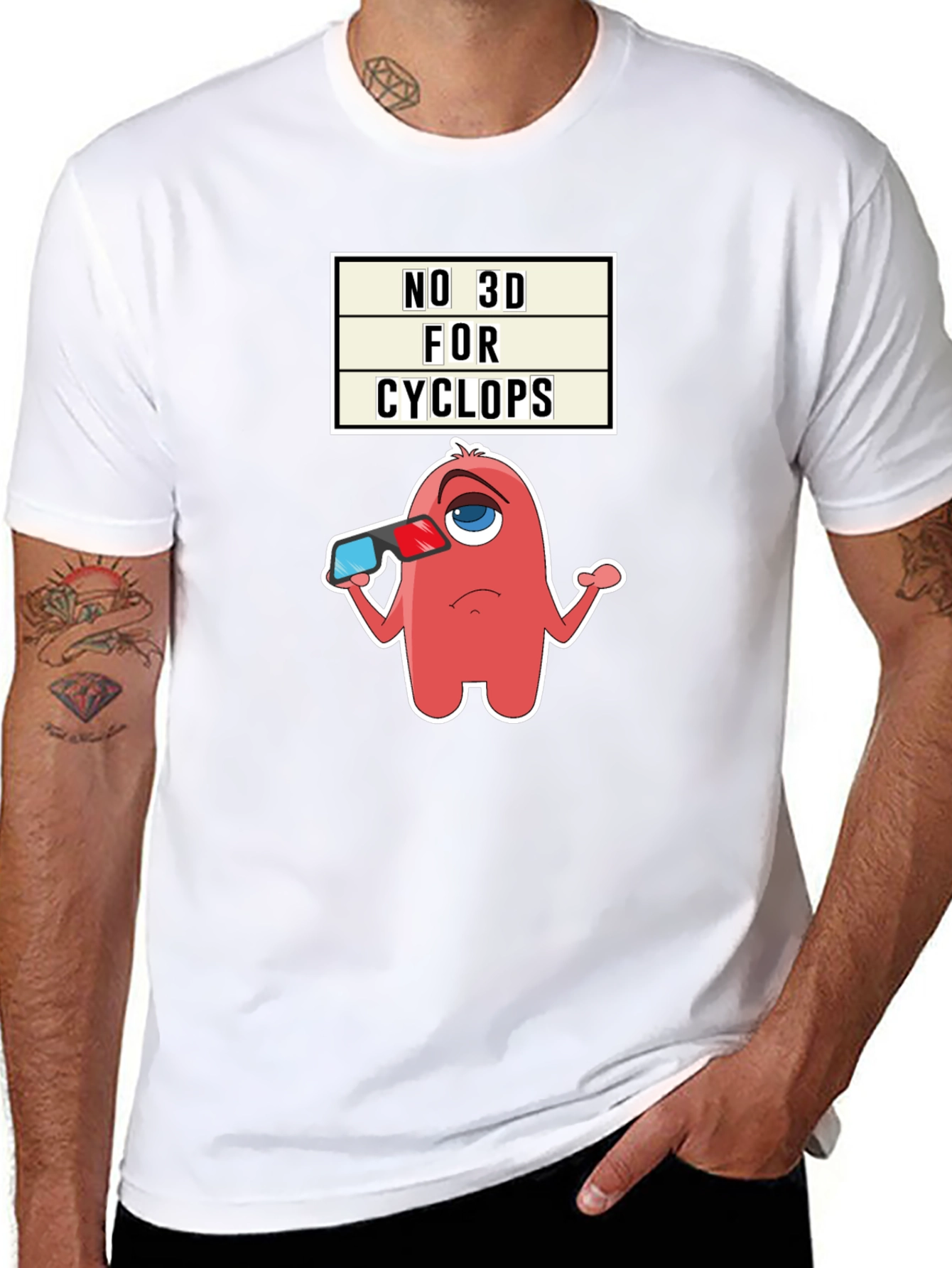 No 3D For Cyclops Graphic Tee