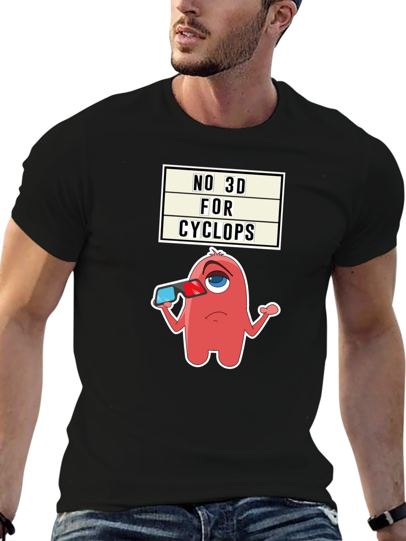 No 3D For Cyclops Graphic Tee