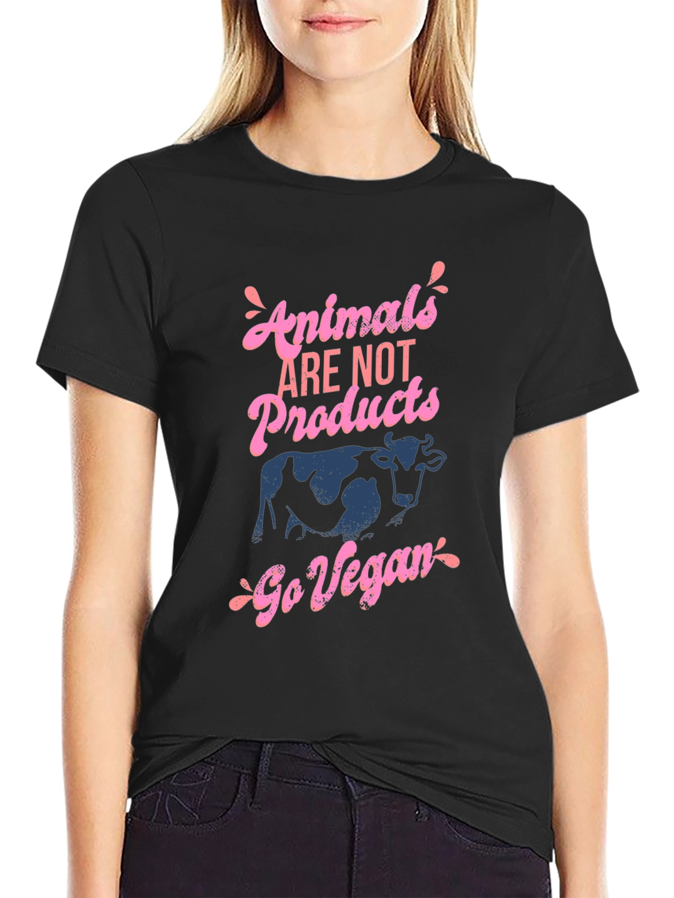 Animals Are Not Products Go Vegan T-Shirt