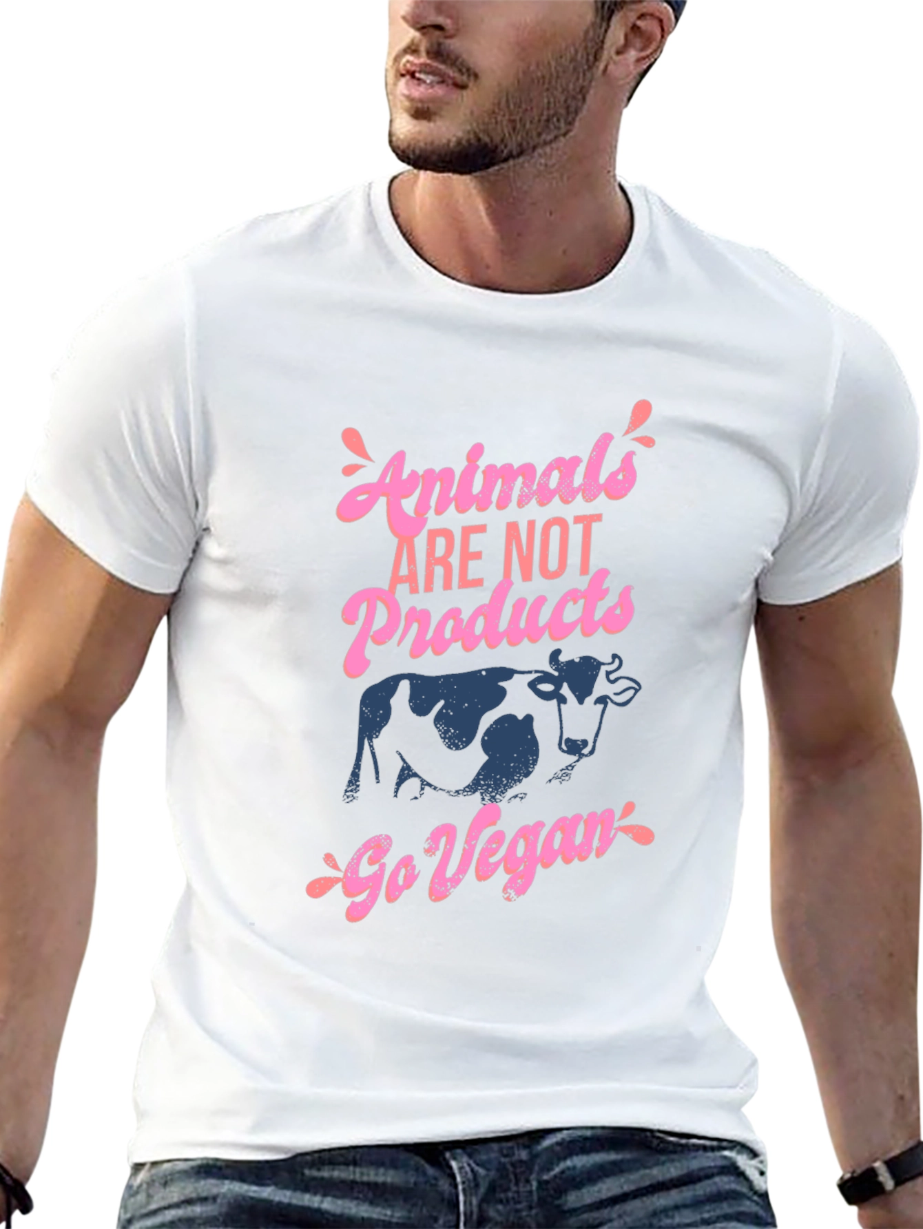 Animals Are Not Products Go Vegan T-Shirt