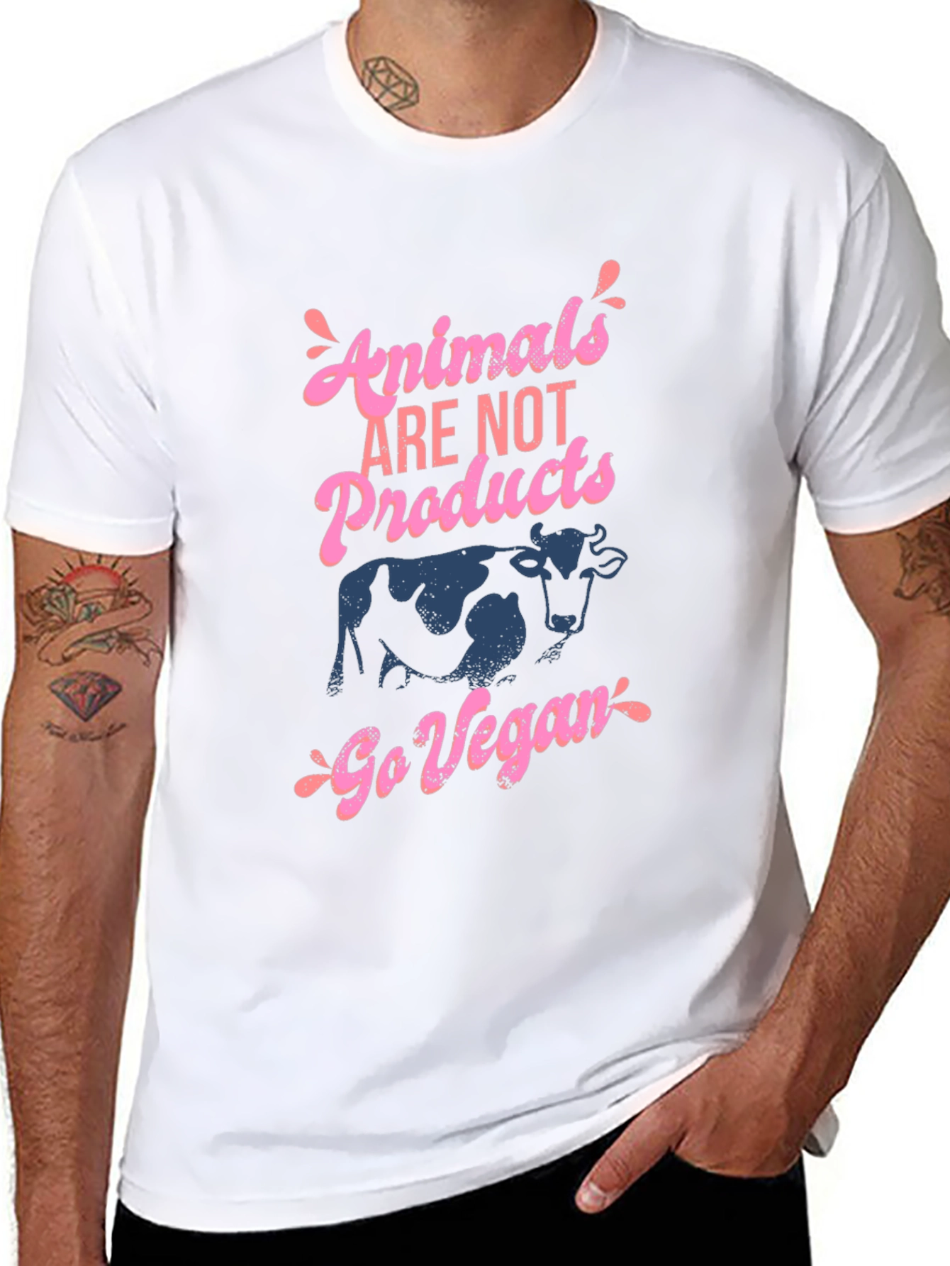 Animals Are Not Products Go Vegan T-Shirt