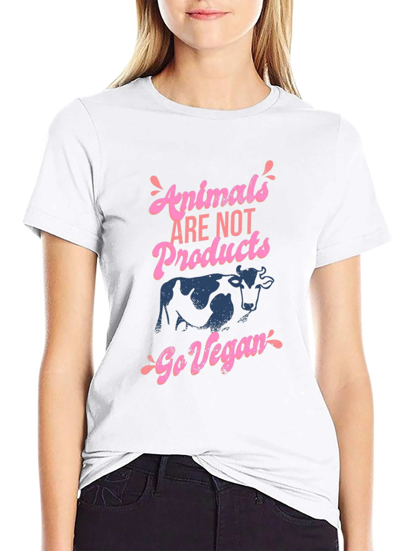Animals Are Not Products Go Vegan T-Shirt