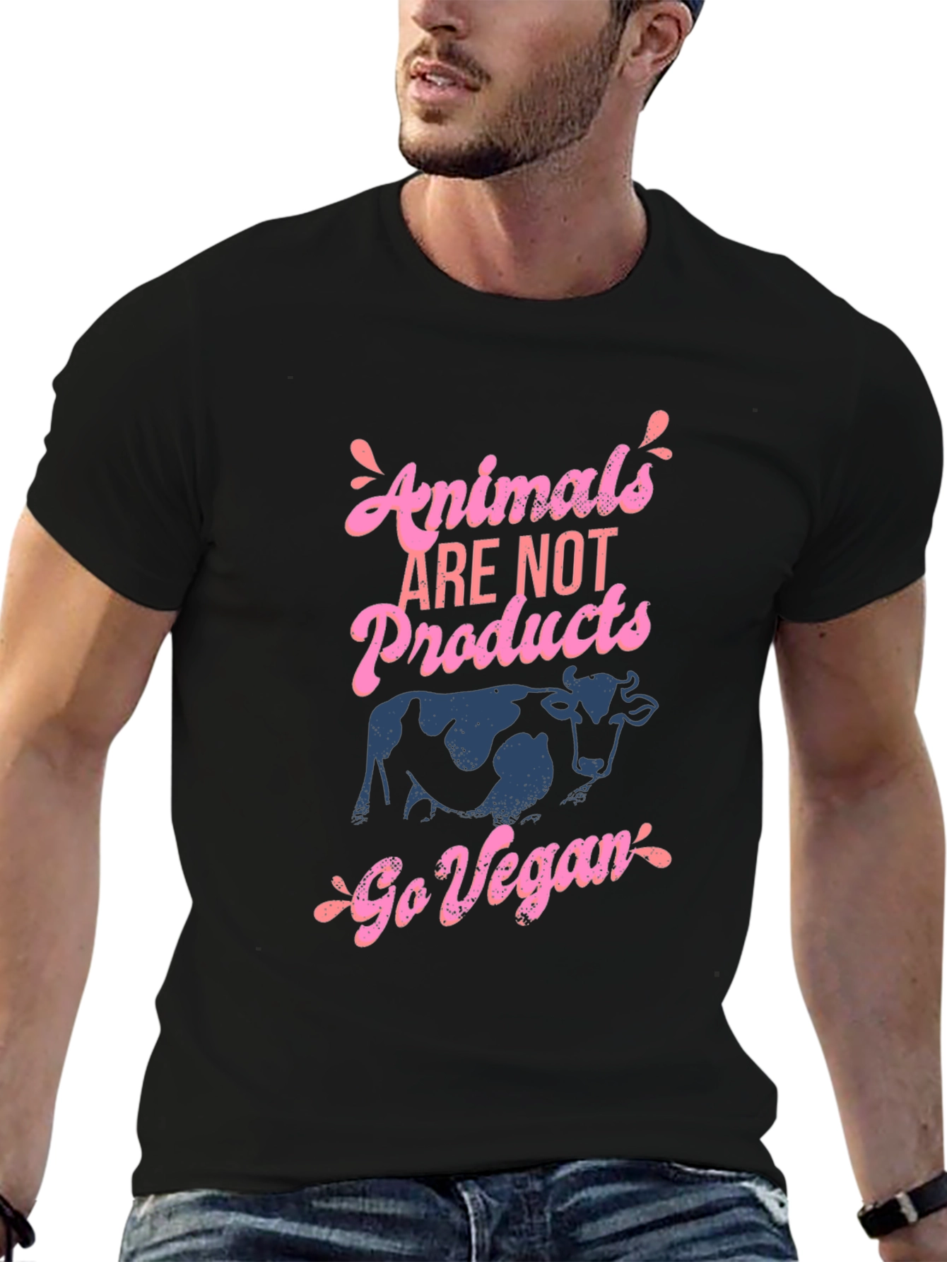 Animals Are Not Products Go Vegan T-Shirt