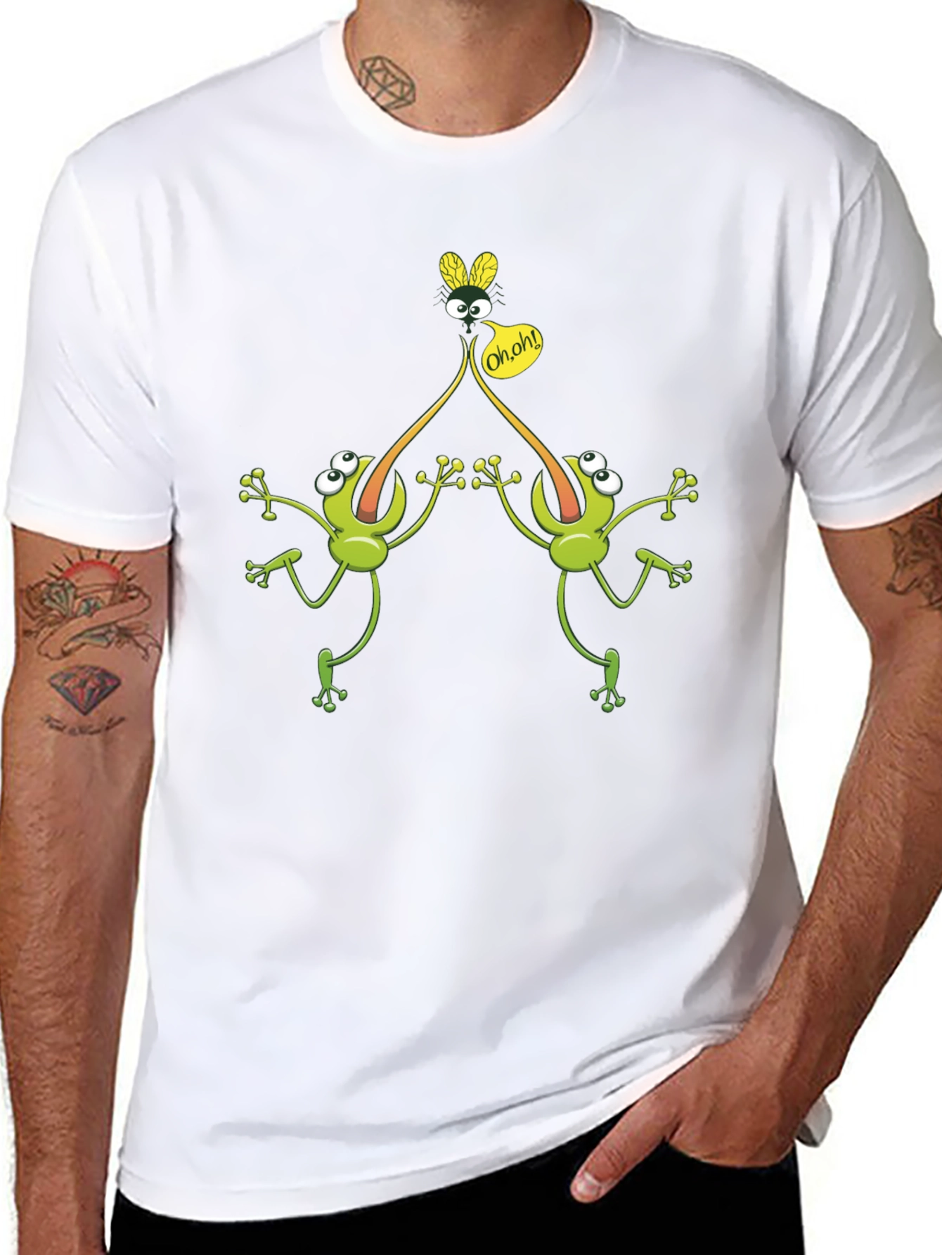 Funny Frog Fly T-Shirt - Novelty Graphic Tee