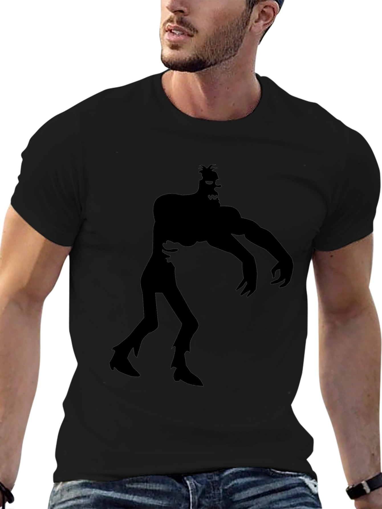 Spooky Silhouette Graphic Tee - Black