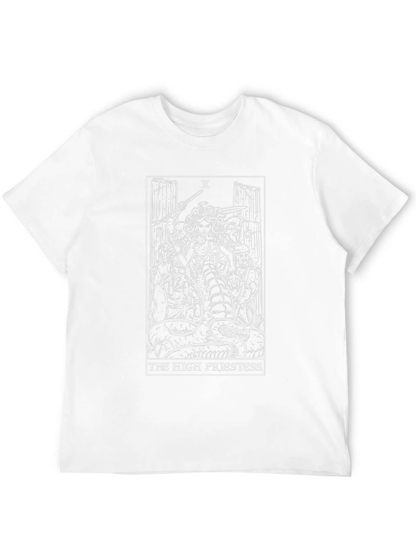 The High Priestess Tarot Card Black T-Shirt