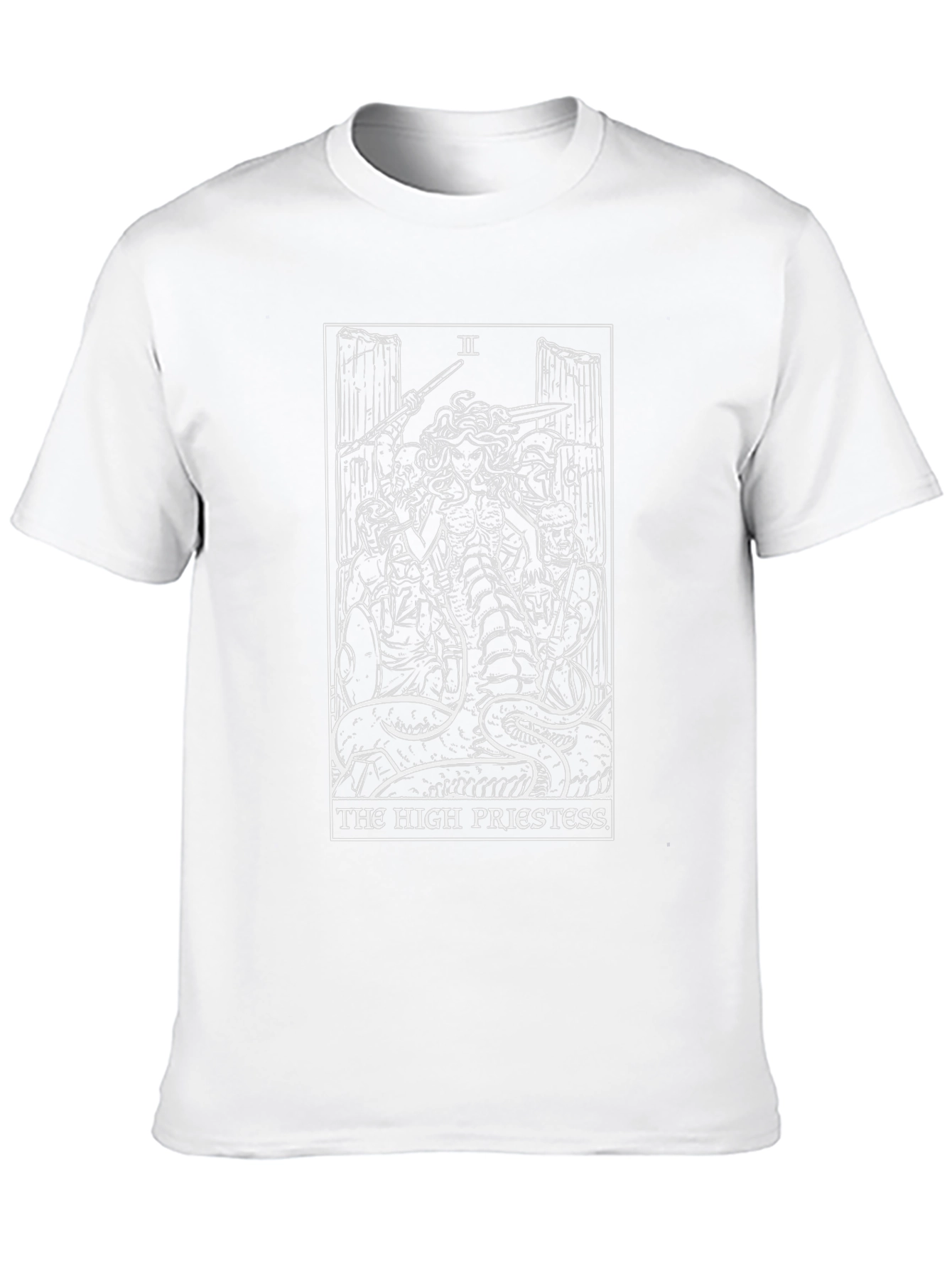 The High Priestess Tarot Card Black T-Shirt