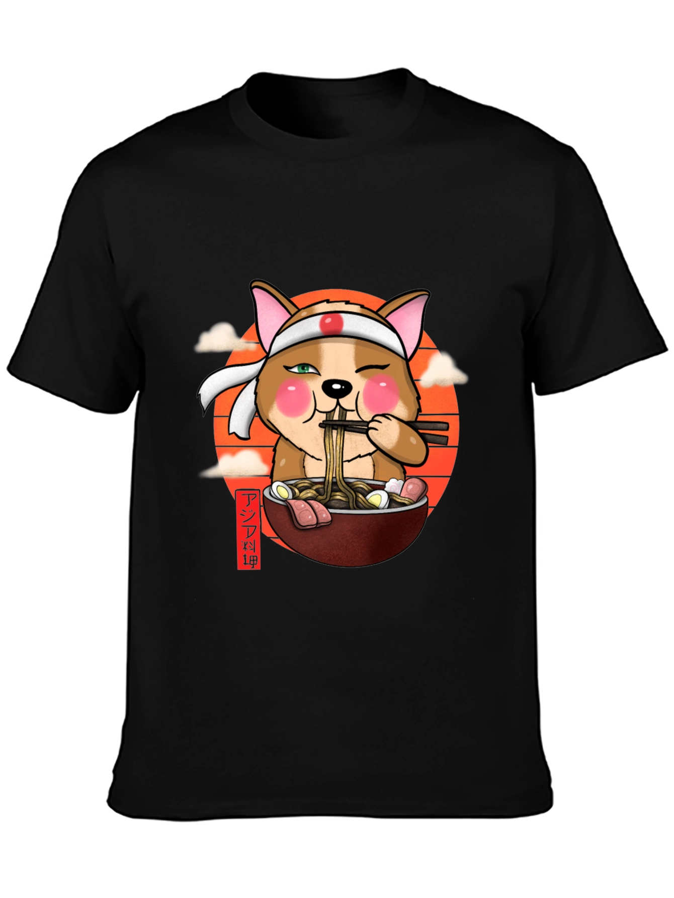 Ramen Dog T-Shirt - Cute Anime Foodie Tee