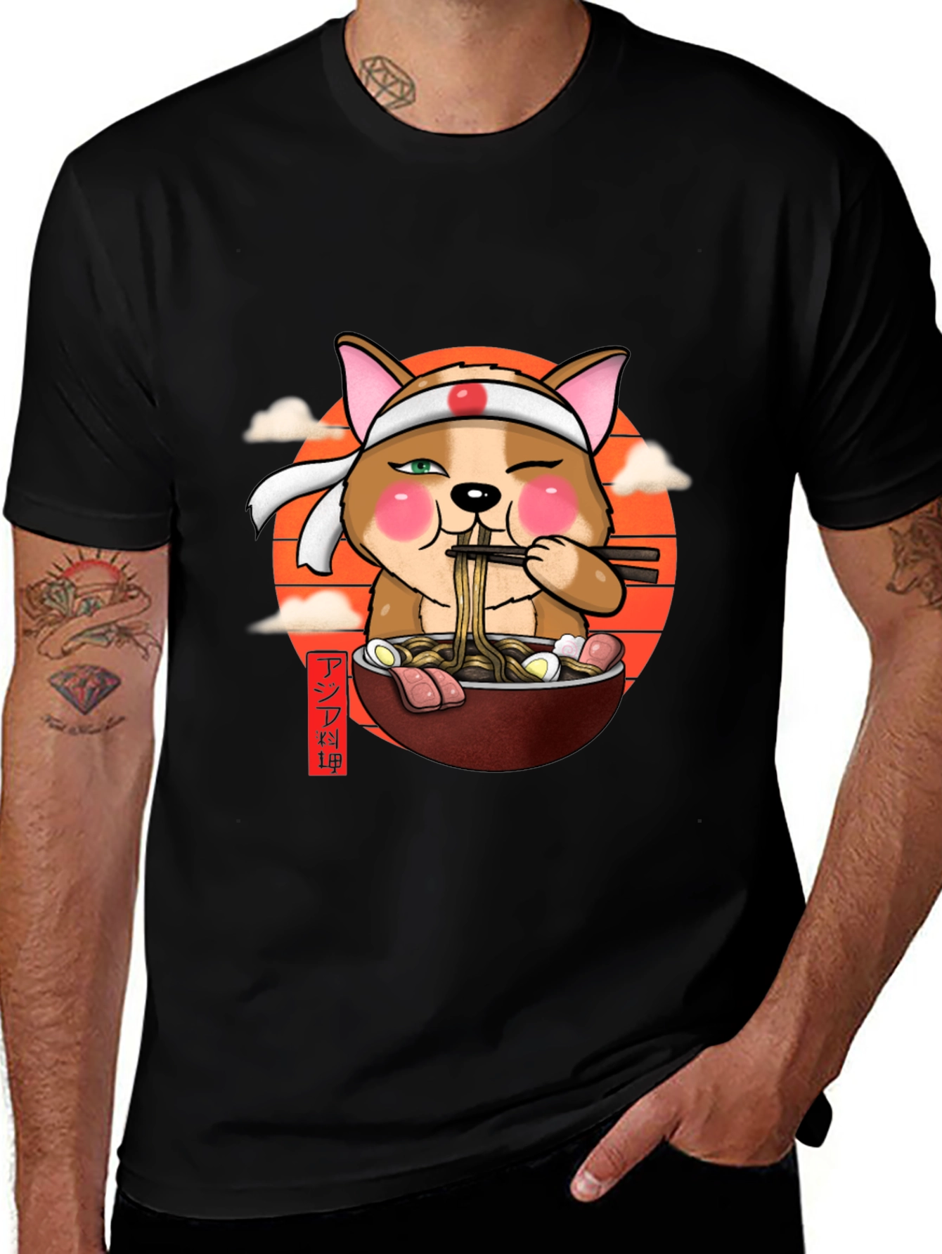 Ramen Dog T-Shirt - Cute Anime Foodie Tee