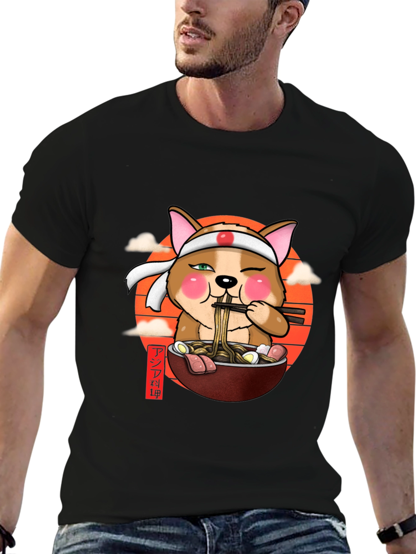 Ramen Dog T-Shirt - Cute Anime Foodie Tee