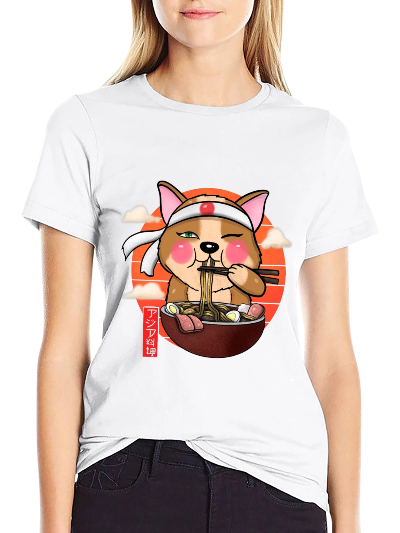 Ramen Dog T-Shirt - Cute Anime Foodie Tee