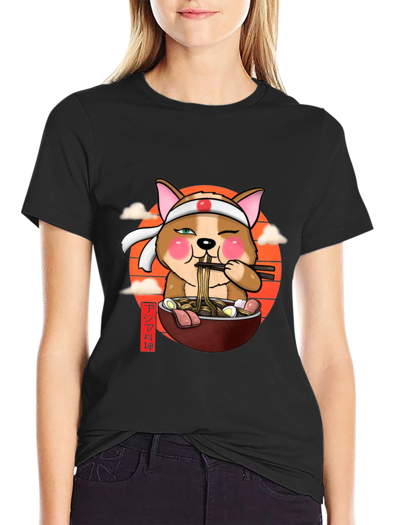 Ramen Dog T-Shirt - Cute Anime Foodie Tee