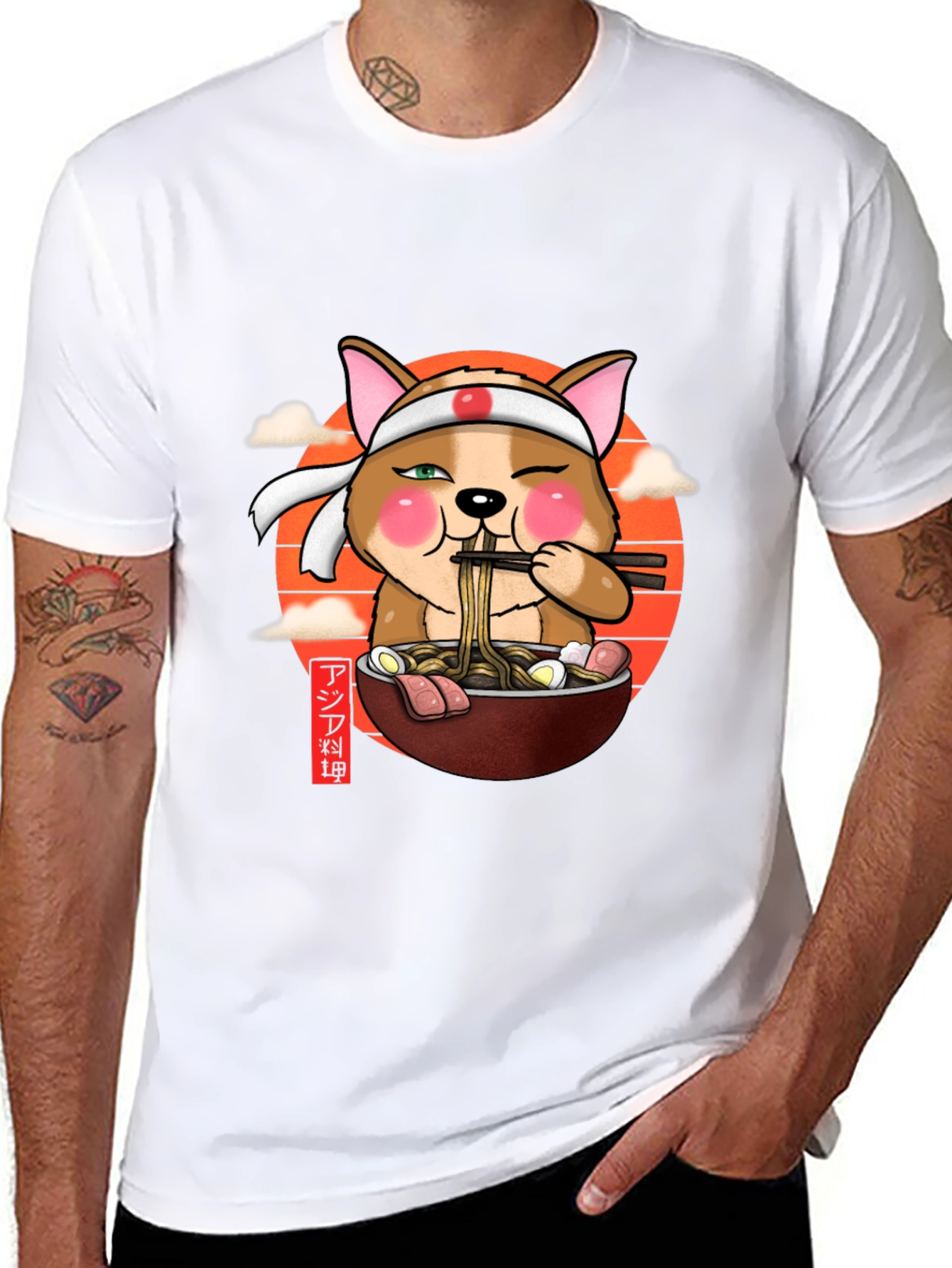 Ramen Dog T-Shirt - Cute Anime Foodie Tee