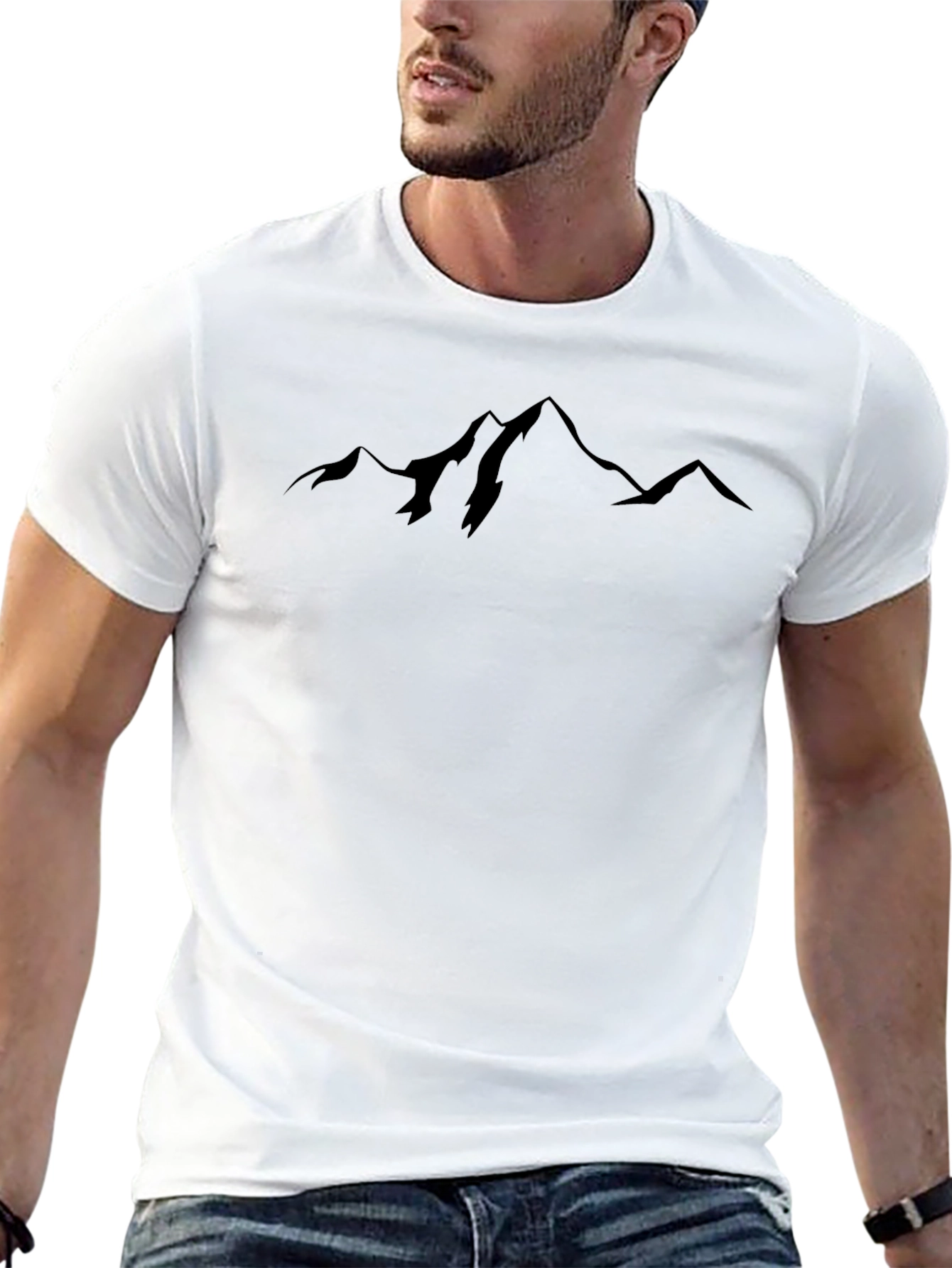 Mountain Silhouette Black T-Shirt - Adventure Ready