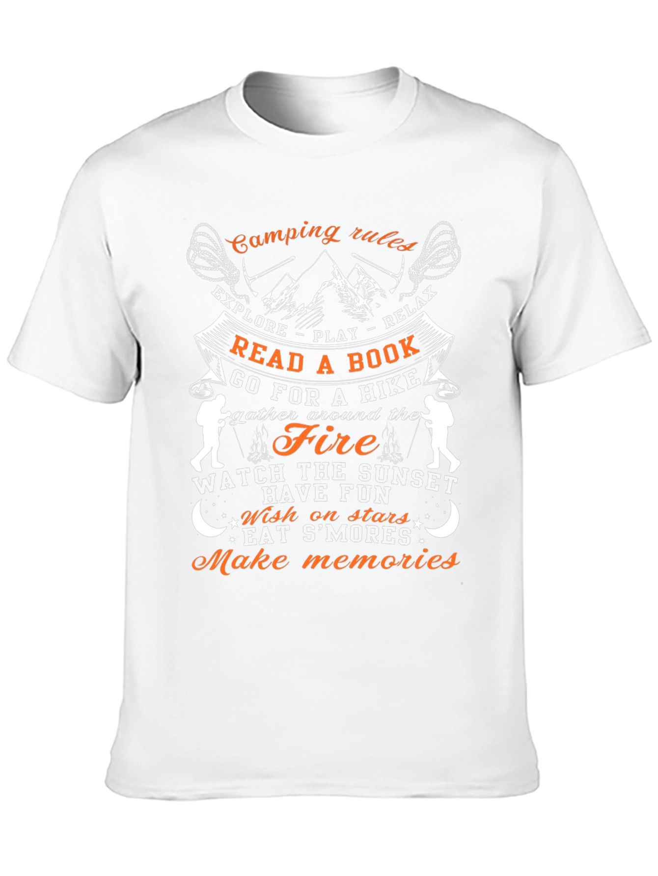 Camping Rules Graphic T-Shirt - Explore Relax Enjoy