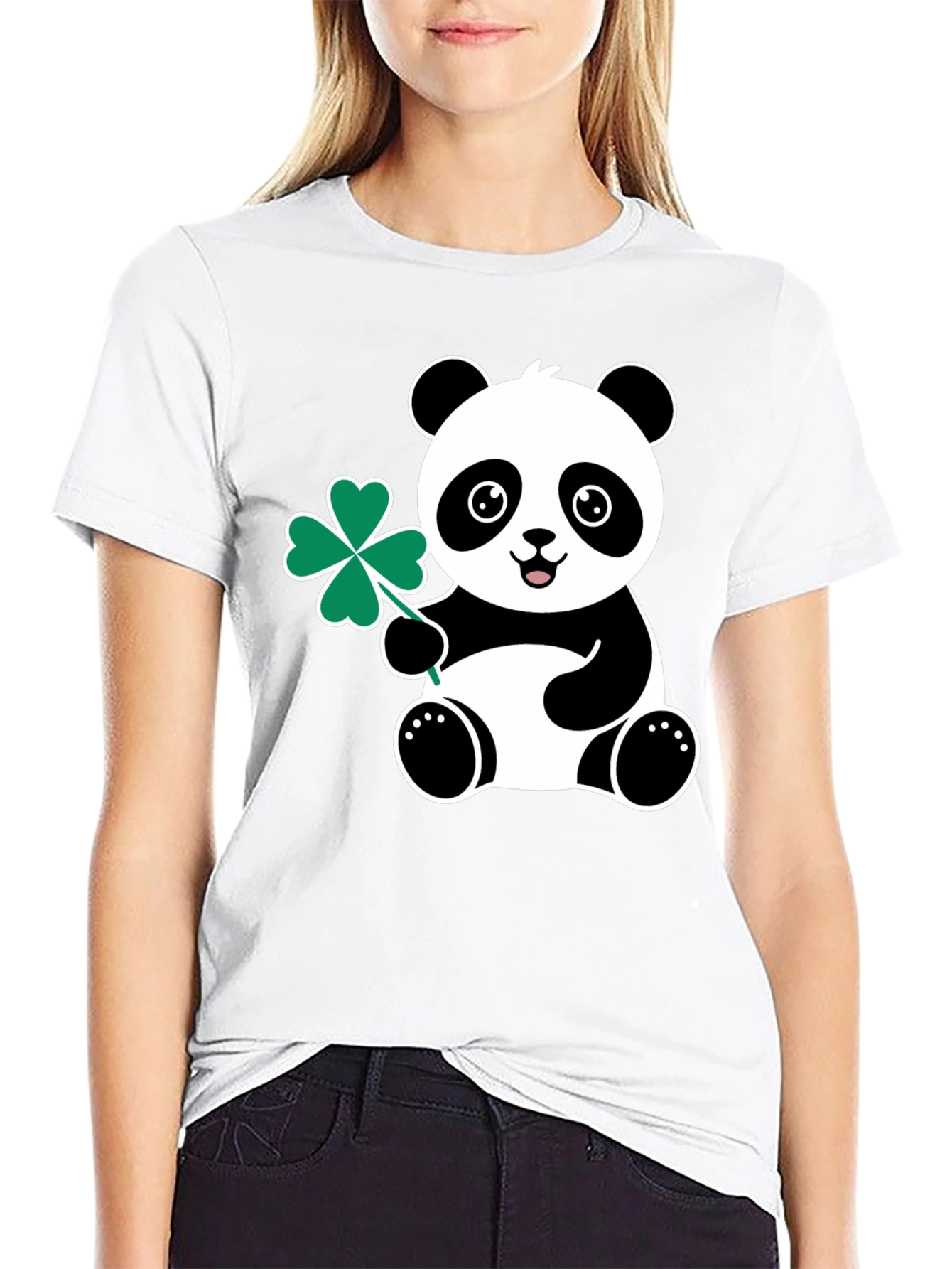 Panda Shamrock Tee - St. Patricks Day Luck