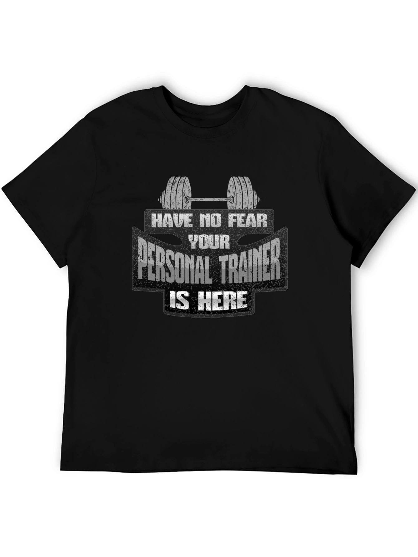 Personal Trainer Graphic Tee - Black Cotton T-Shirt
